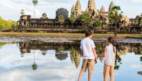 Siem Reap Family with Kids at Angkor Wat, Siem Reap